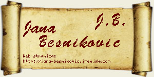 Jana Besniković vizit kartica